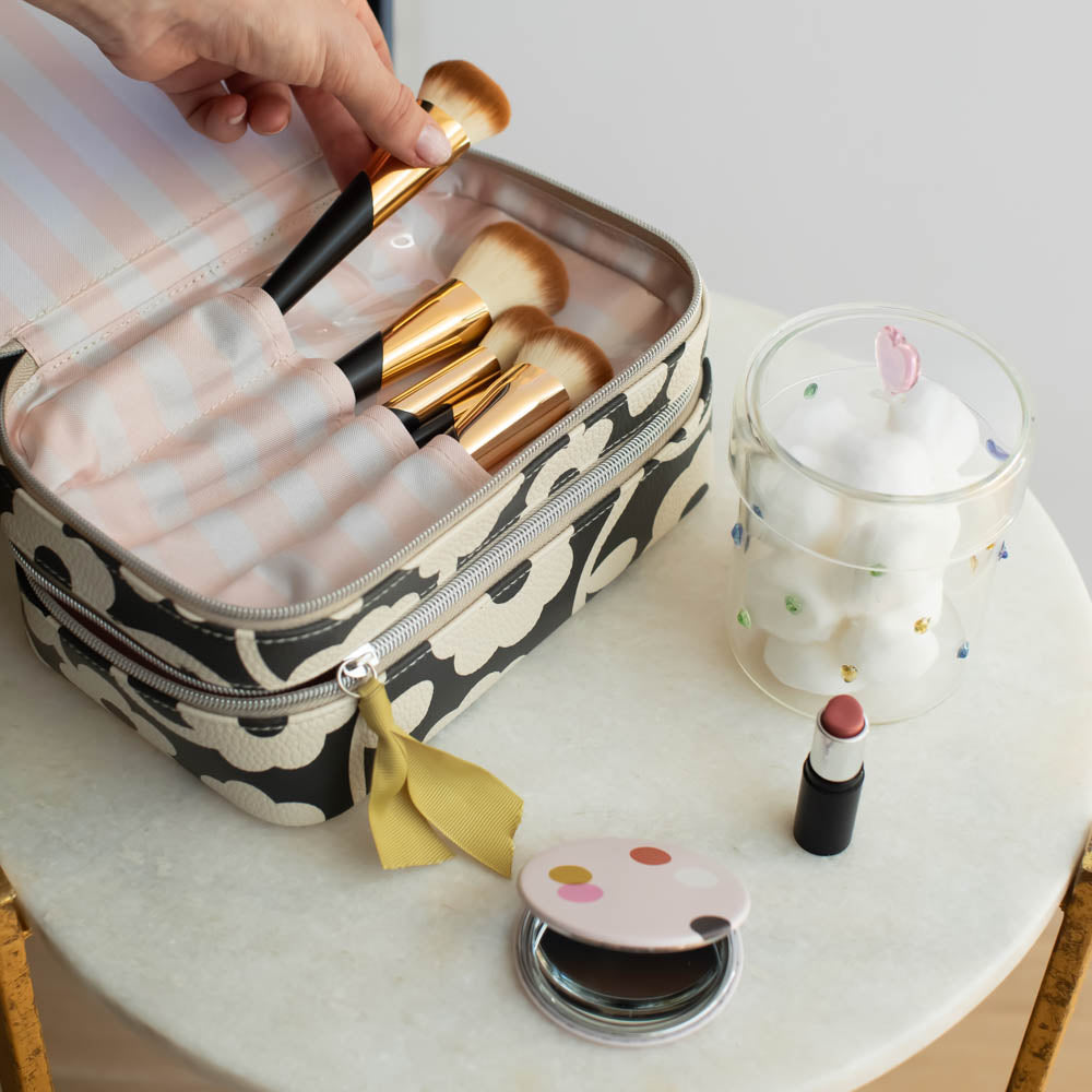 Caroline Gardener Mono Floral Make Up Case