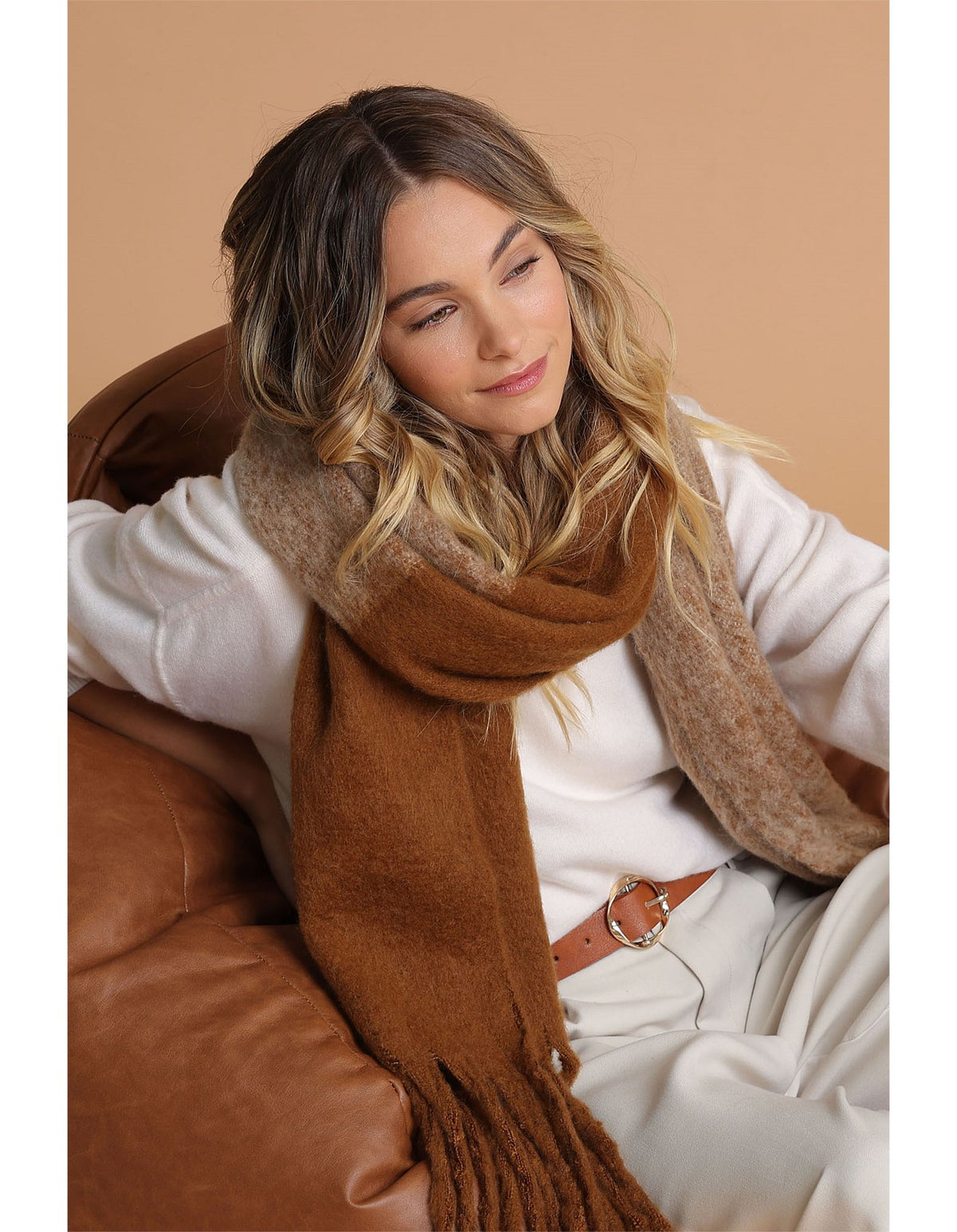 Brown cosette scarf