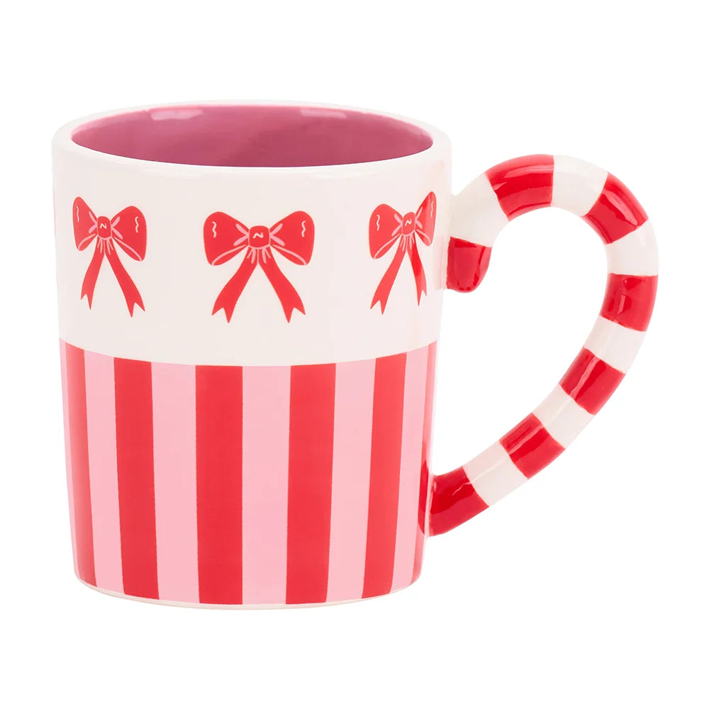 Ceramic Mug - Bow & Stripe