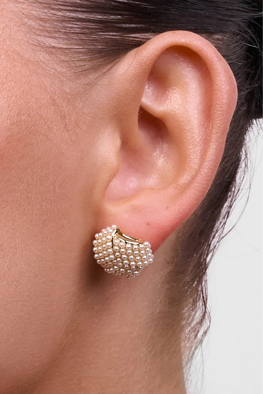 Natalina Gold Pearl Earring