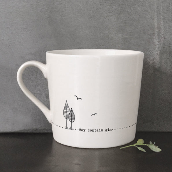 East of India - Porcelain Wobbly Mug - May Contain Gin