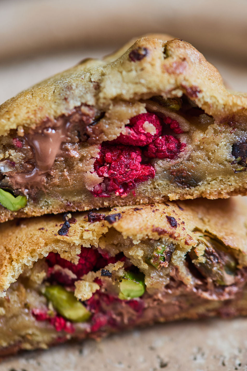 Raspberry pistachio cookie