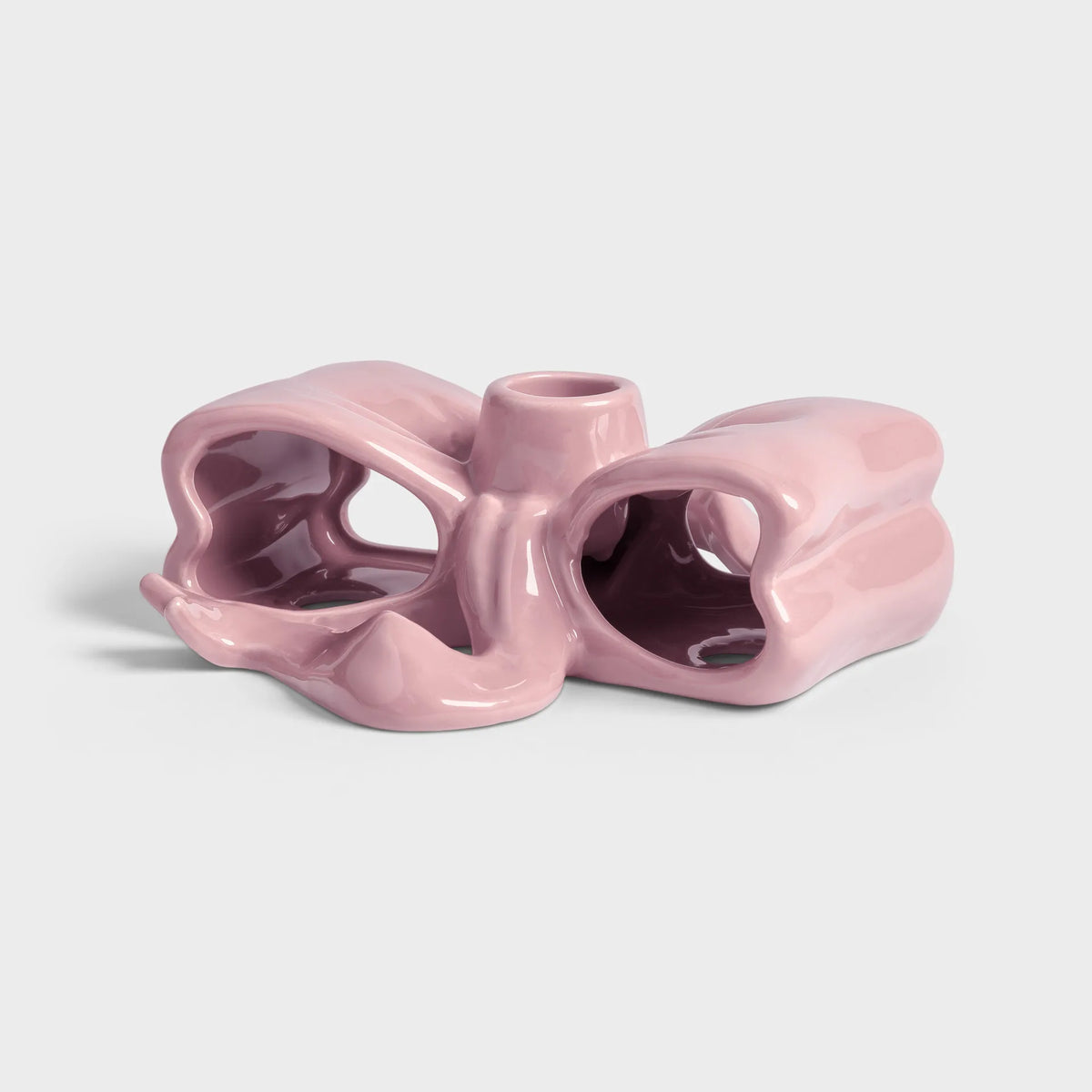 &Klevering Pink Ribbon Candle Holder