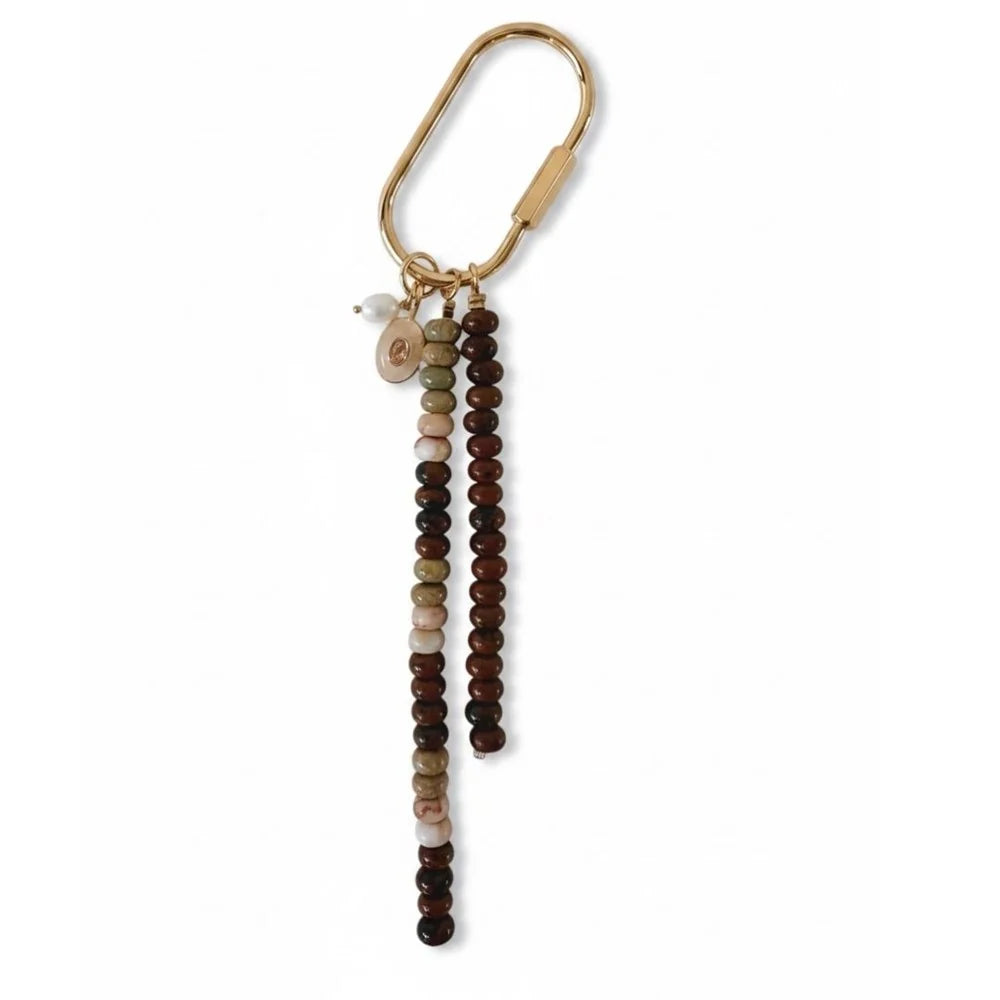 Gemstone Key Ring - Luna Brown