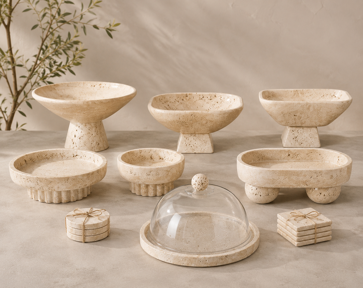 Liberty Homewares Caramel Stone Round Coasters Set of 4