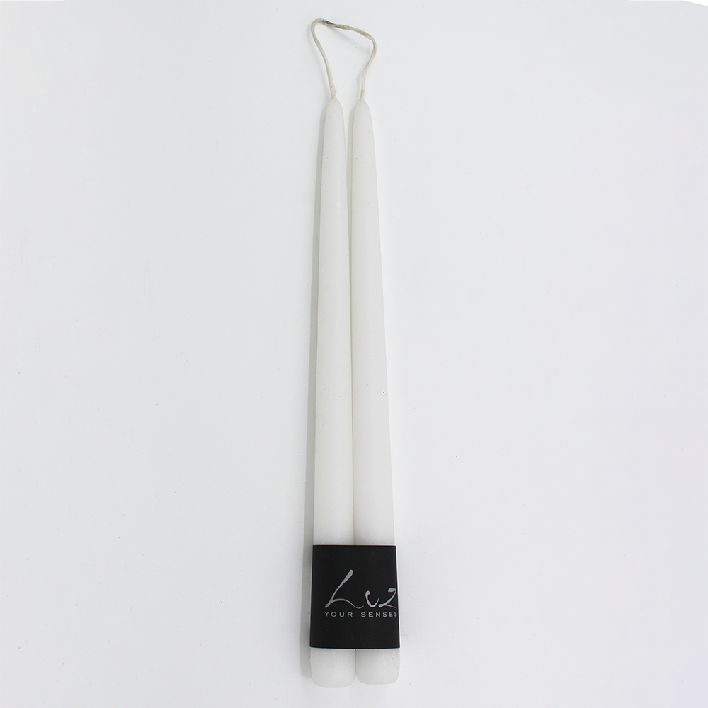 Francalia Luz Taper Pair Suede White