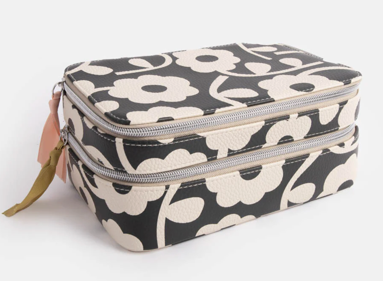 Caroline Gardener Mono Floral Make Up Case