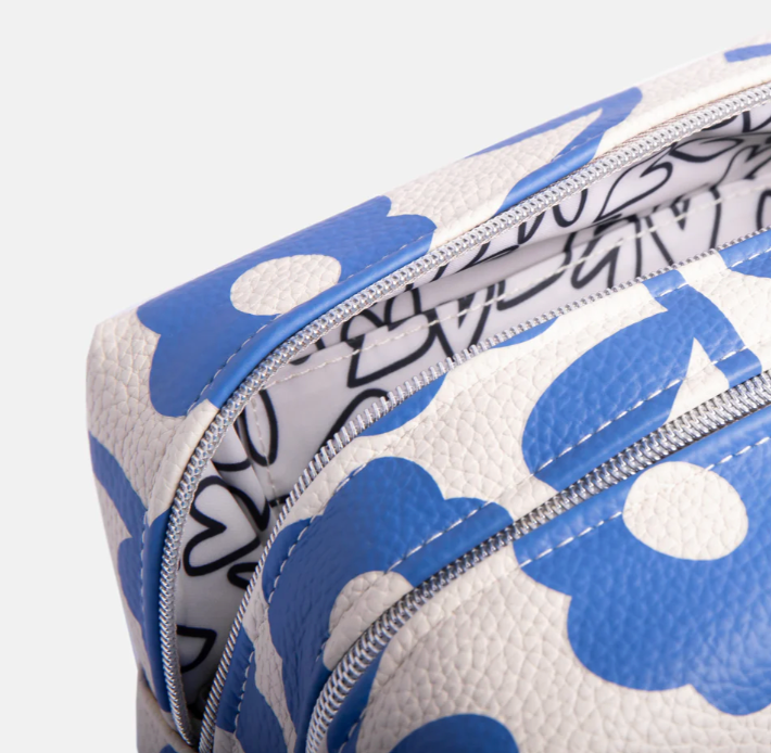 Caroline Gardener Blue Floral Large Travel Wash Bag
