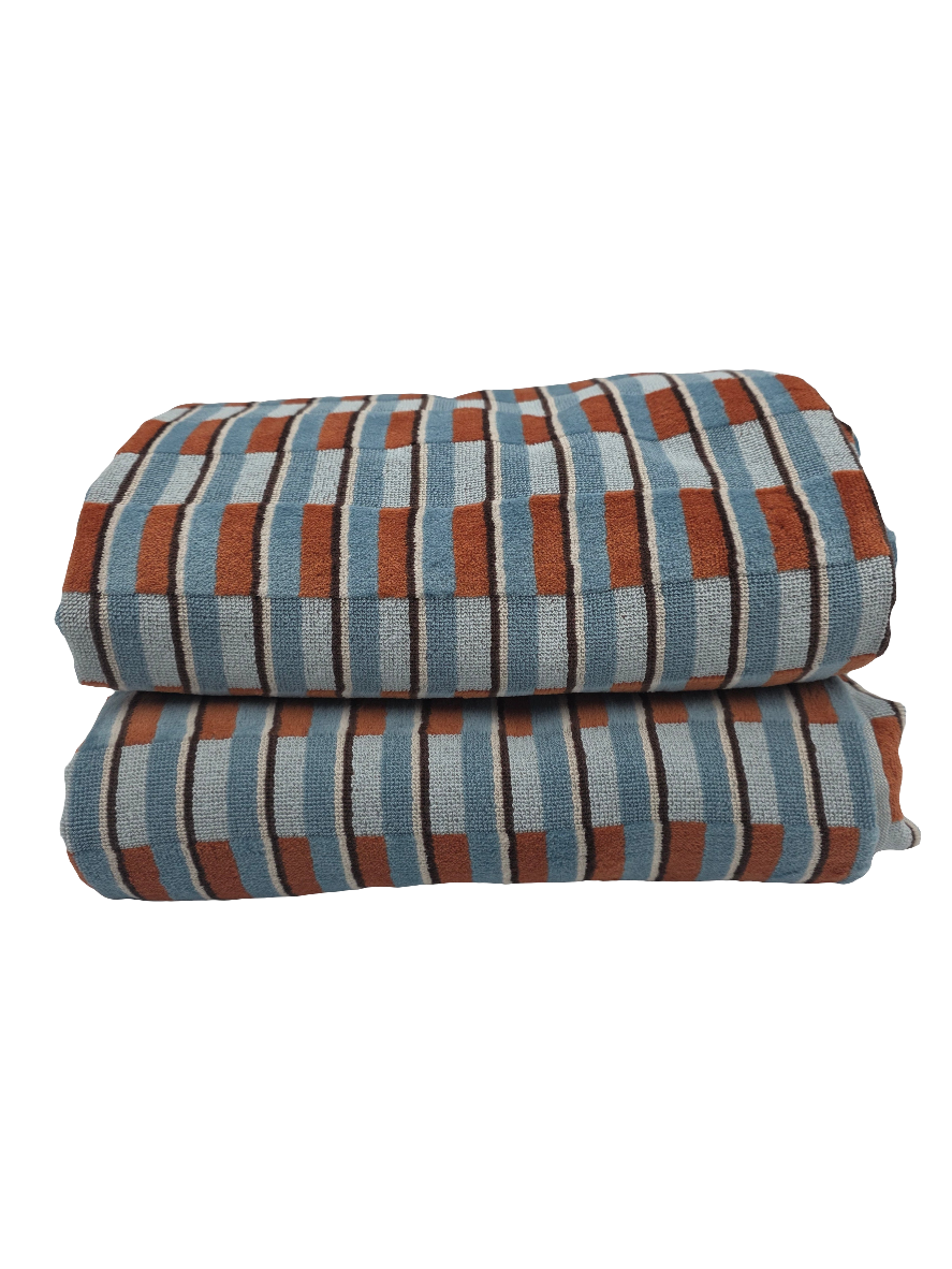 Terracotta & Blue Haze Fridah Bath Towel