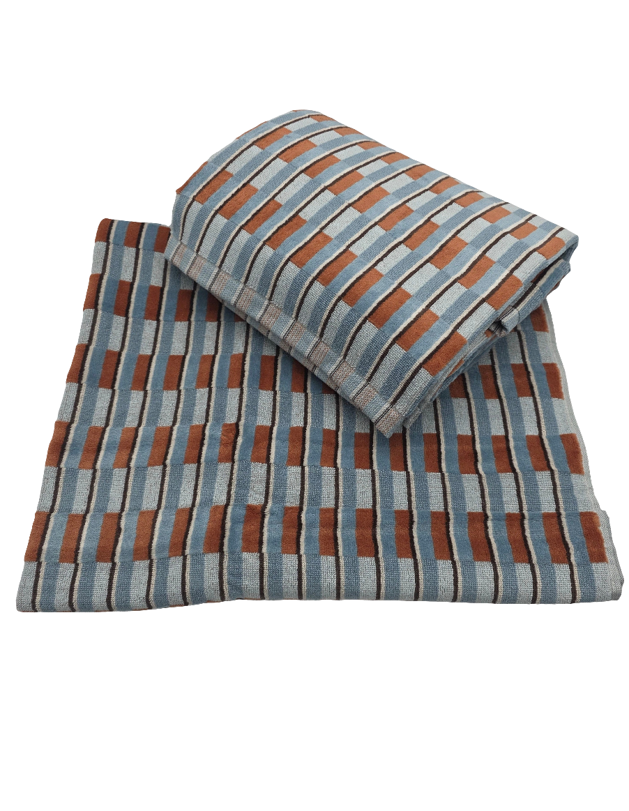 Terracotta & Blue Haze Fridah Bath Towel
