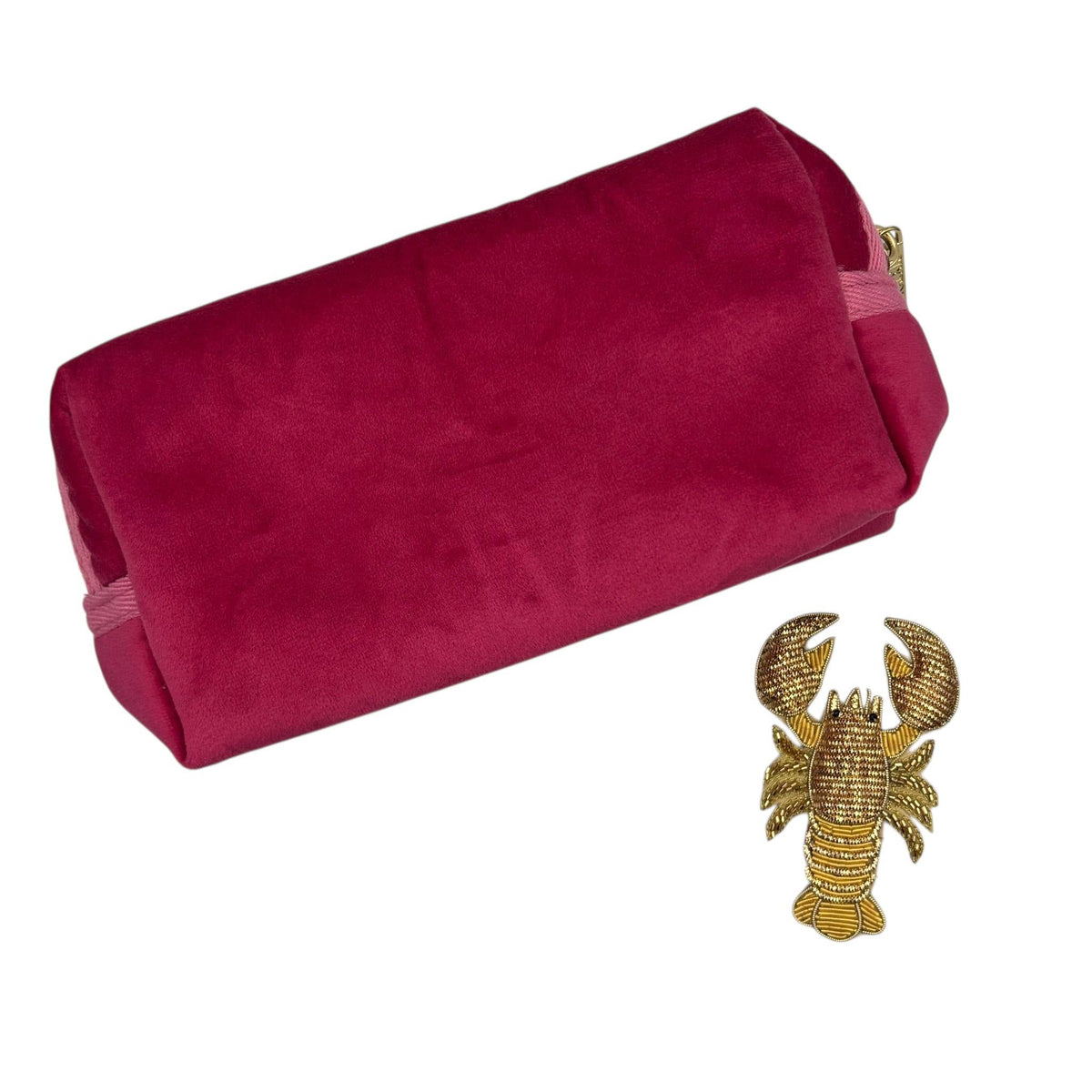 Pink Makeup Bag With Brooch: Sun Ray Eye