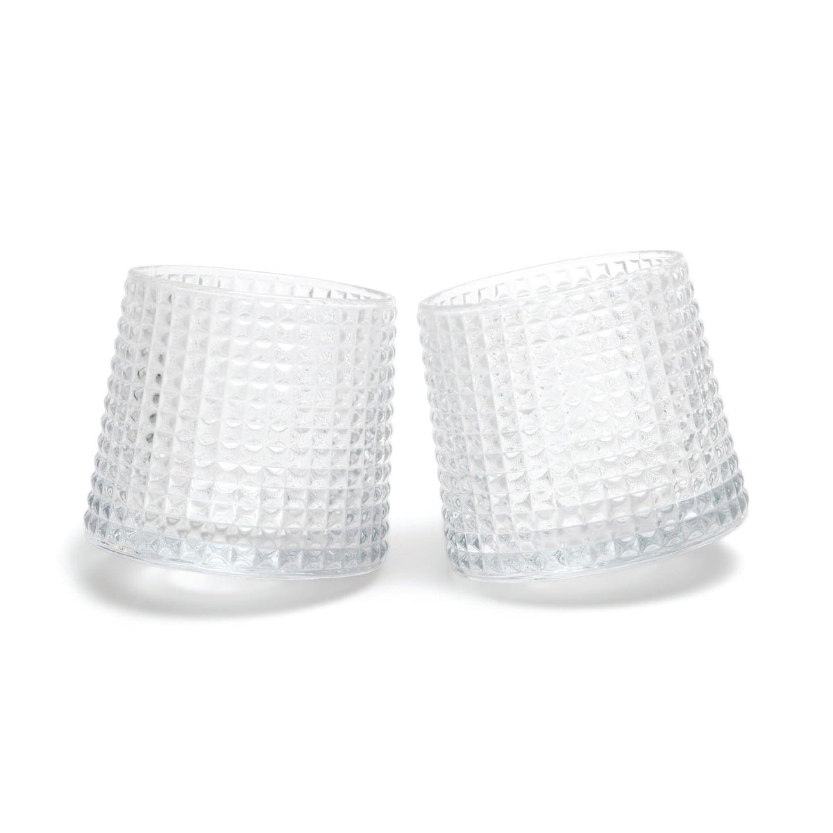 Here's How the Lola Rocks Glasses – Set of 2 Spinning Lowball Glasses for Aerating Whiskey, Bourbon & Cocktails – 100% Soda Lime Glass Drinkware, Beaded Glassware
