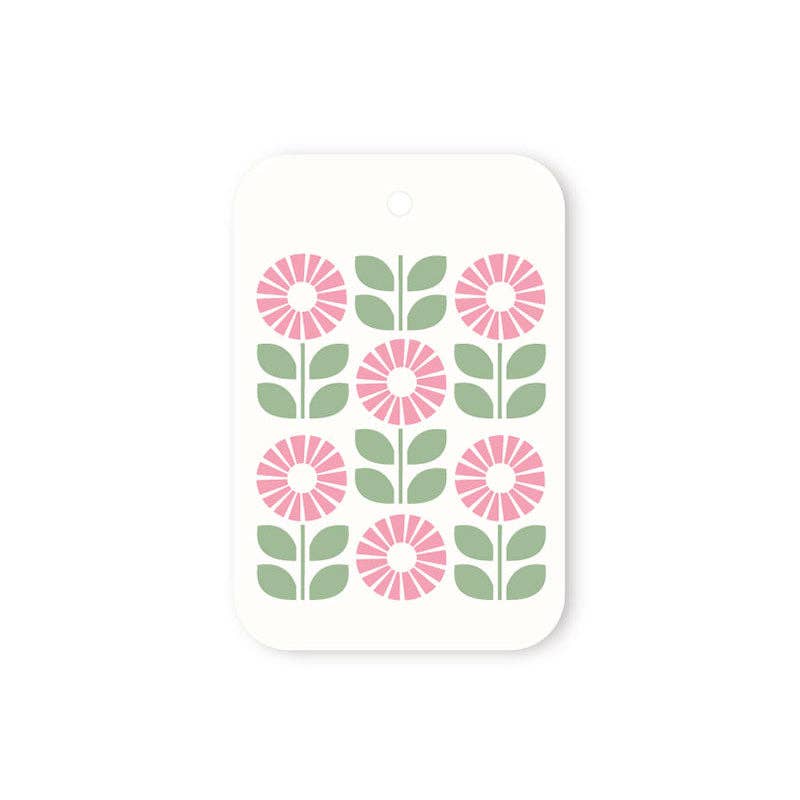 PINK FLOWER PATTERN TAG