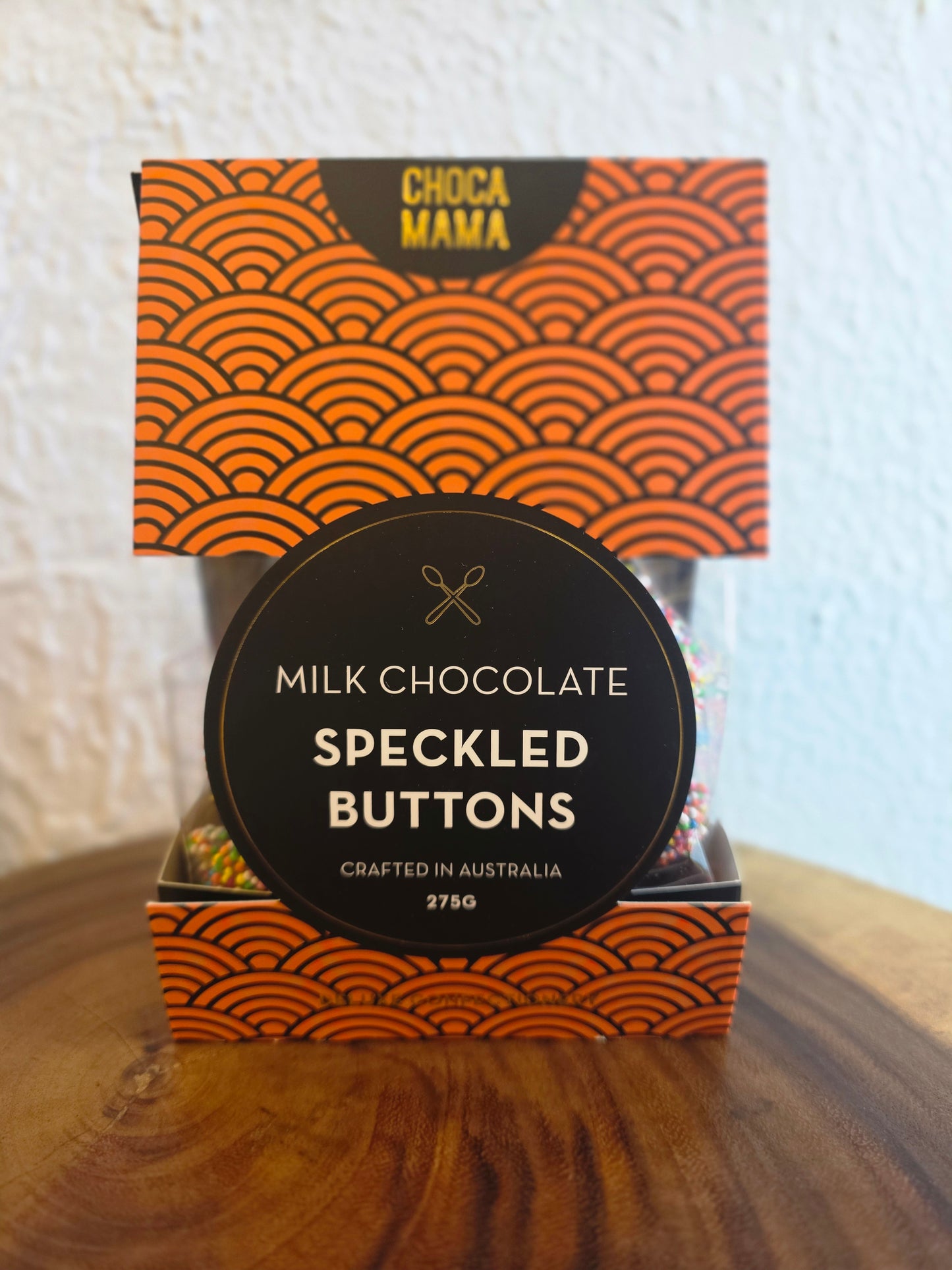 ChocaMama Milk Choc Speckled Buttons-275g