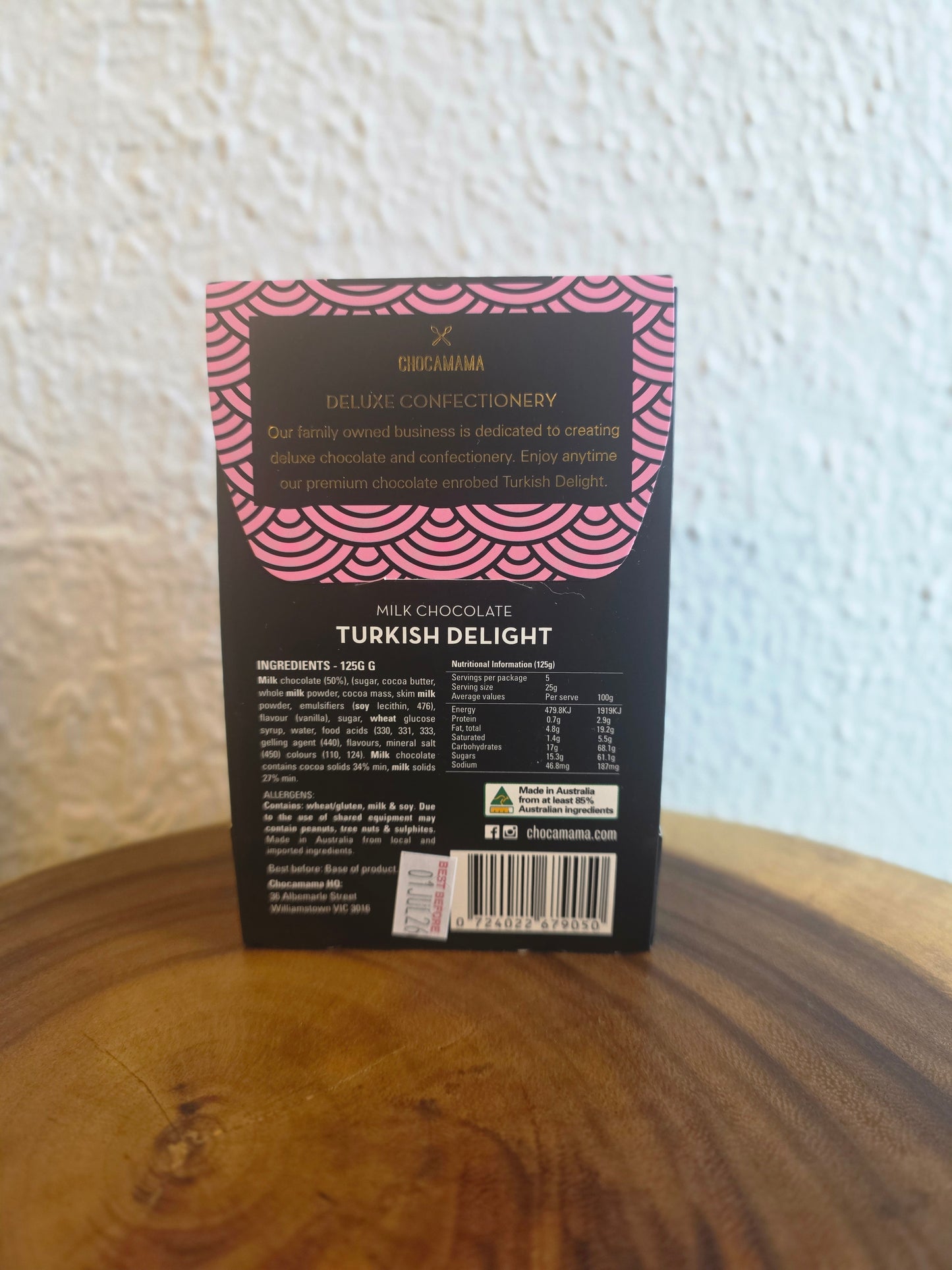ChocaMama Chocolate Turkish Delight-125g