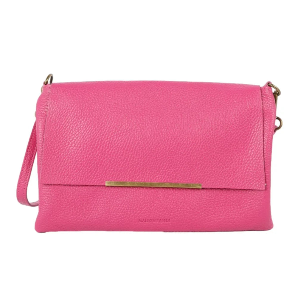 MAISON FANLI - LOLA Leather Cross Body Bag FLAMINGO