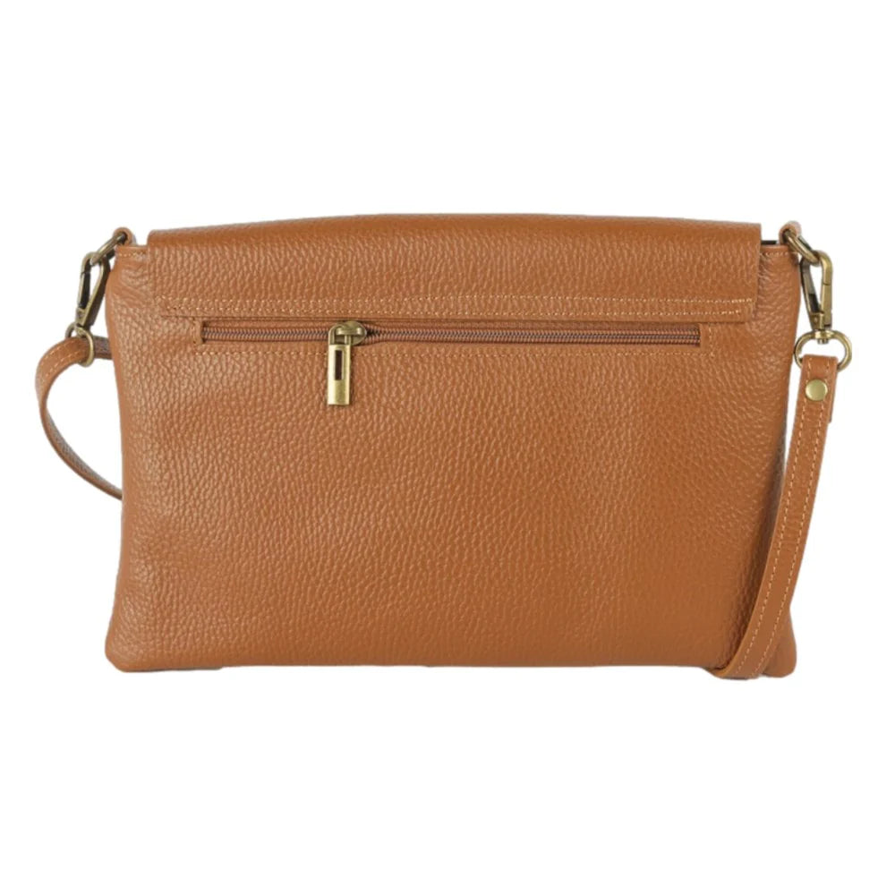 MAISON FANLI - LOLA Leather Cross Body Bag CARAMEL