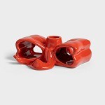 KLEVERING-Candle holder ribbon red