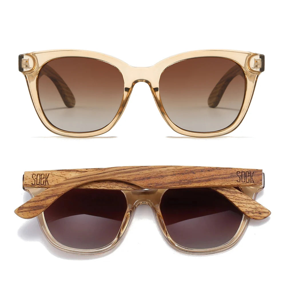 Soek LILA GRACE CHAMPAGNE l Brown Gradient Lens l Walnut Arms