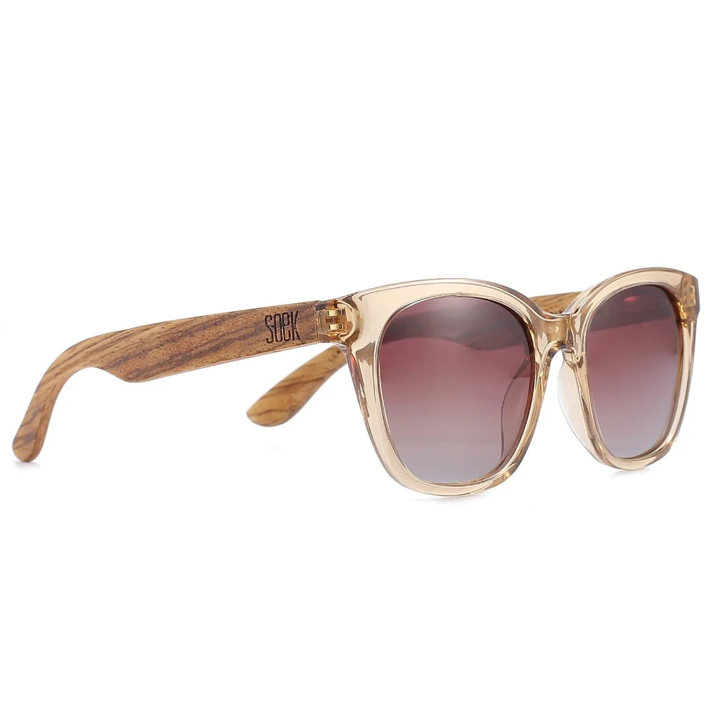 Soek LILA GRACE CHAMPAGNE l Brown Gradient Lens l Walnut Arms
