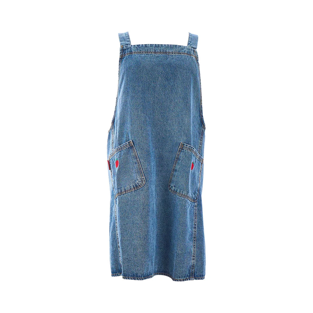 Denim Apron - Apple Embroidery