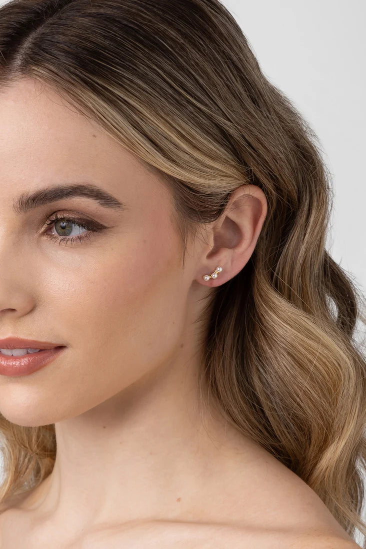 Liberte Poppy Gold Pearl Earring