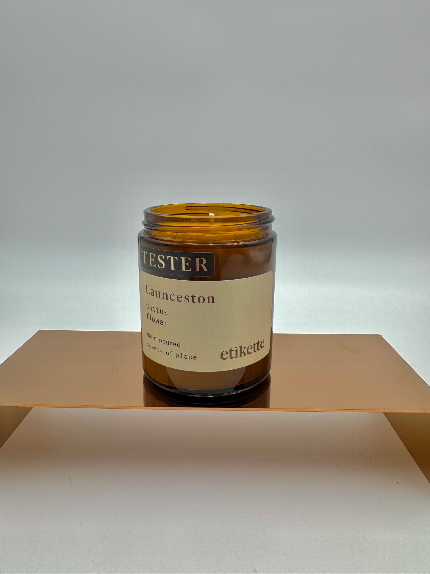 Etikette Cactus Flower Candle