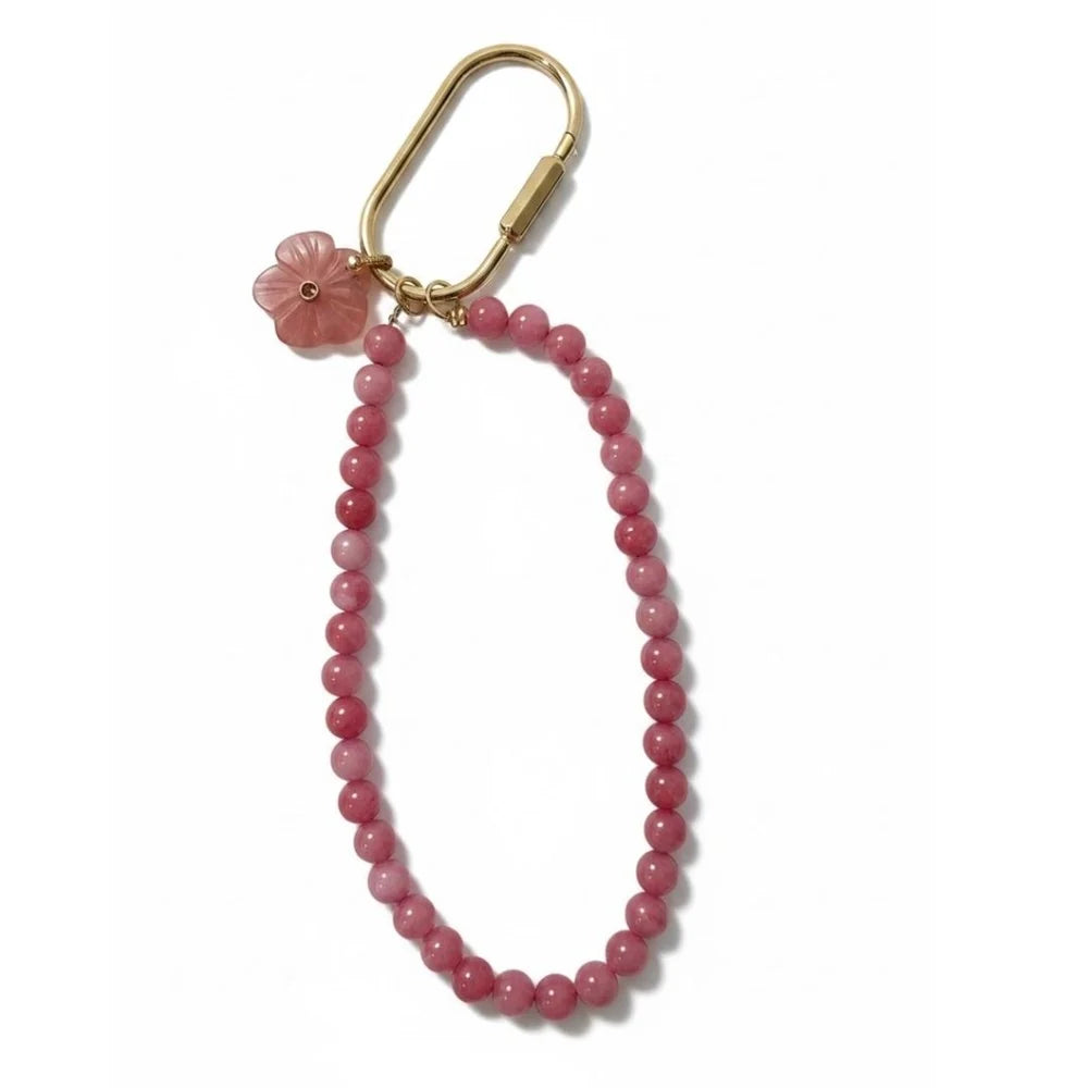 Gemstone Key Ring - Loop Fushia