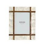 Raya White Shell & Bamboo 5x7 Photo Frame