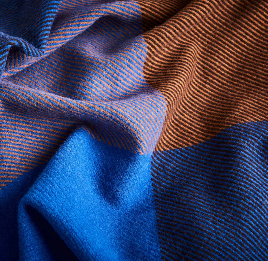 Waverly Mills Gem Throw in Cobalt