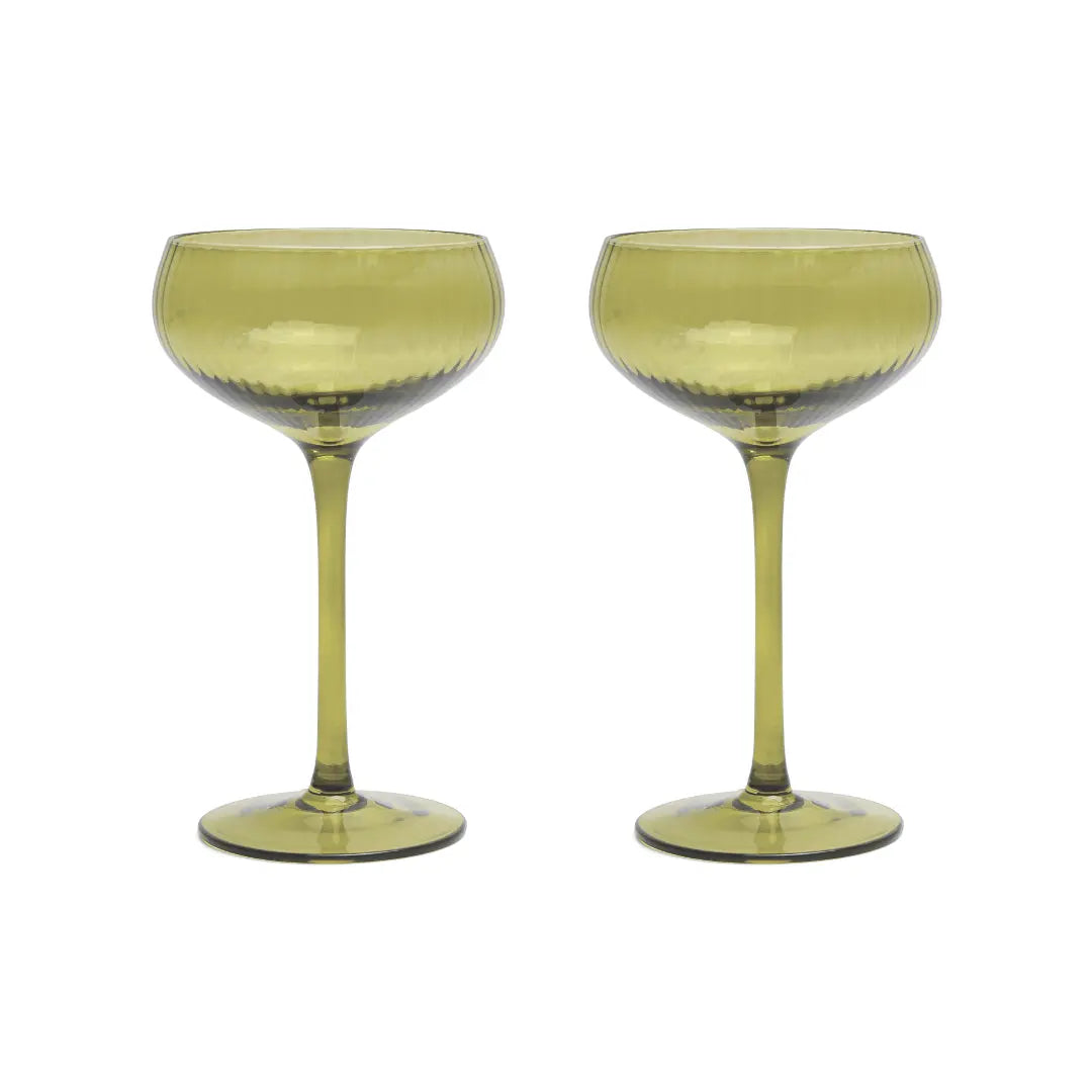 Here's How the Lou - Coupe Glass Olive