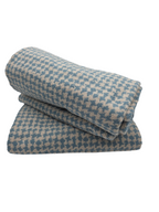 Fridah Houndstooh Blue Haze Bath Towel