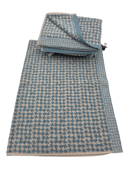 Hand Towel- Houndstooth Blue Haze