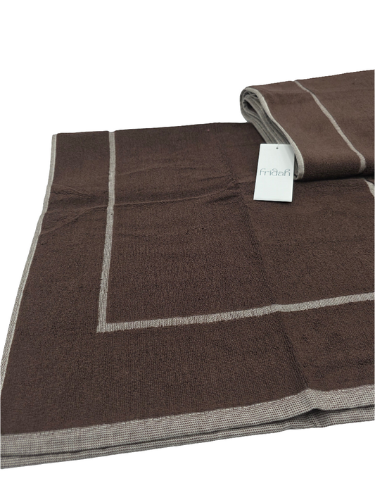 Border Bath Mat in Affogato