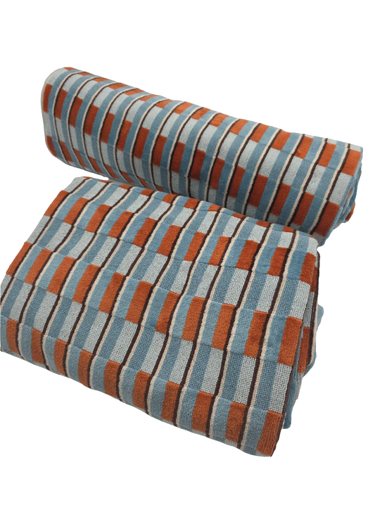 Terracotta & Blue Haze Fridah Bath Towel