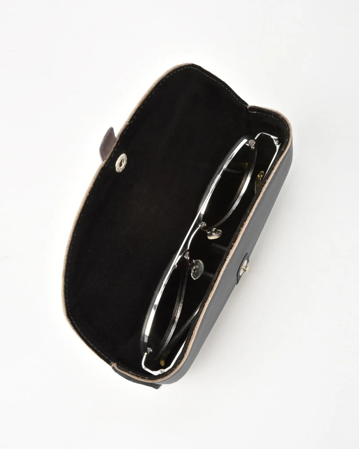 Cobb & Co leather glasses case- black