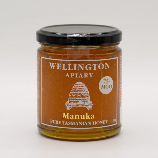 Wellington Apiary Manuka 75+ MGO 325g – Raw Tasmanian Medicinal Honey