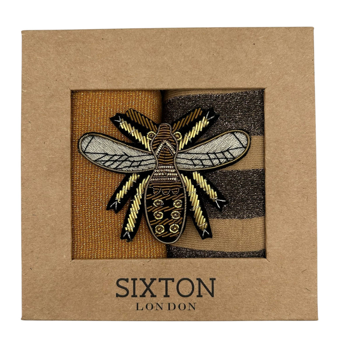 Sand Berlin & Copper Tokyo sock box duo w Metallic Insect