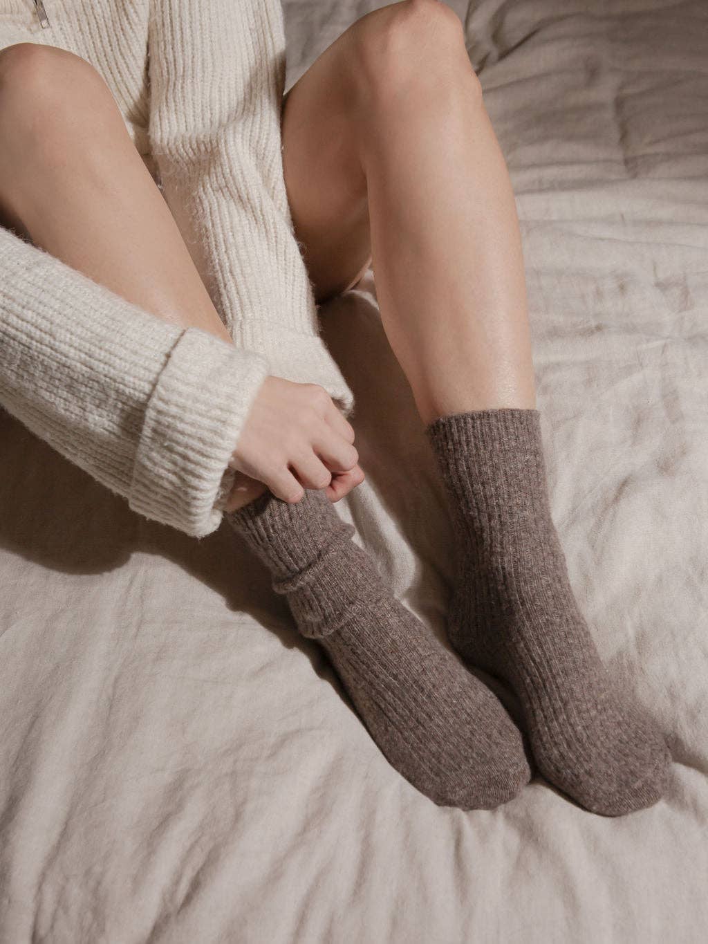 The Comfiest Socks - Light Choccy: L/XL