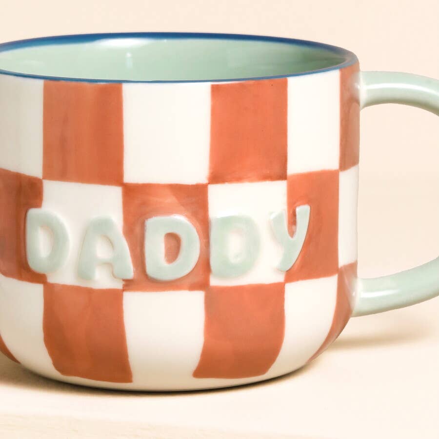 Ceramic Contrast Checkerboard Daddy Mug