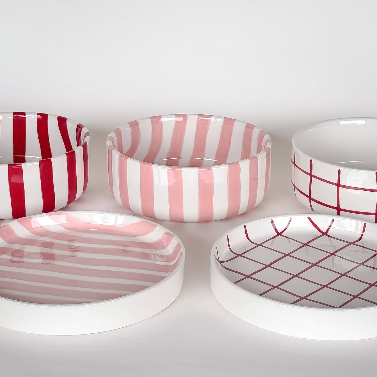 Becher Stripes - tramonto red