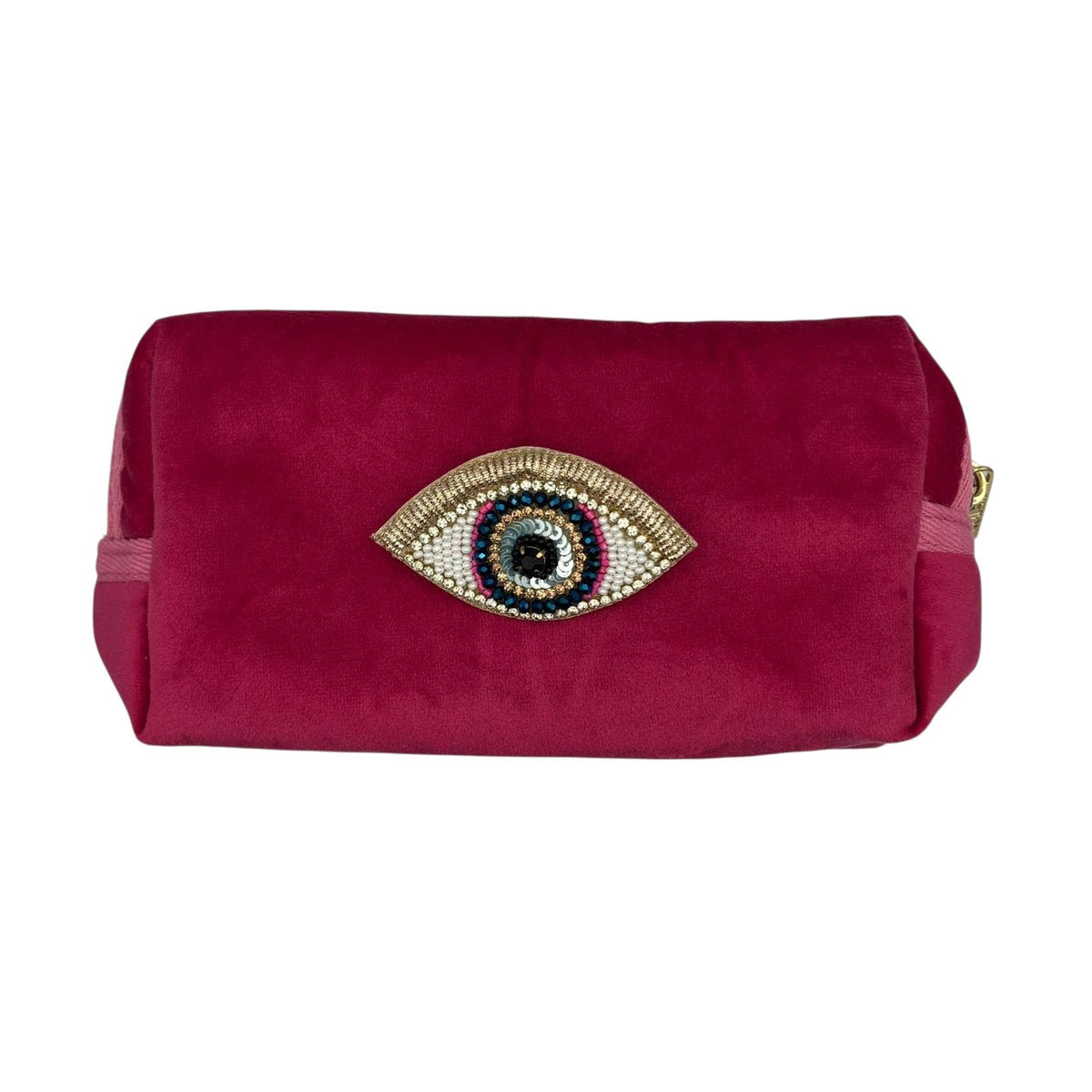 Pink Makeup Bag With Brooch: Sun Ray Eye