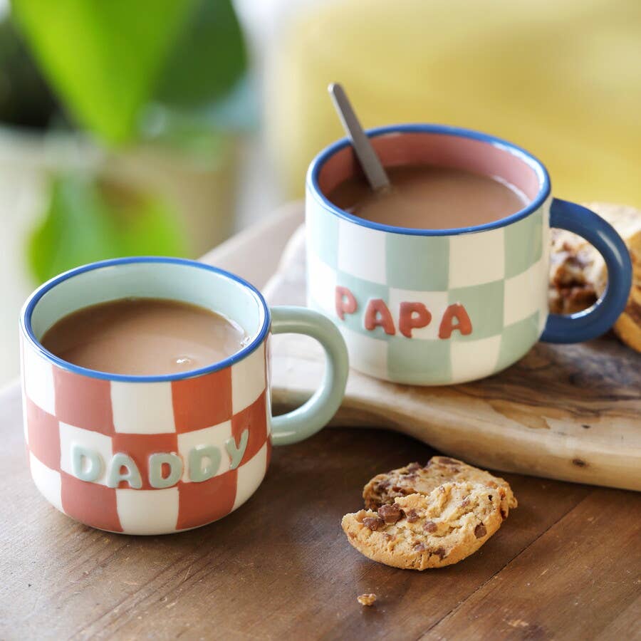 Ceramic Contrast Checkerboard Daddy Mug