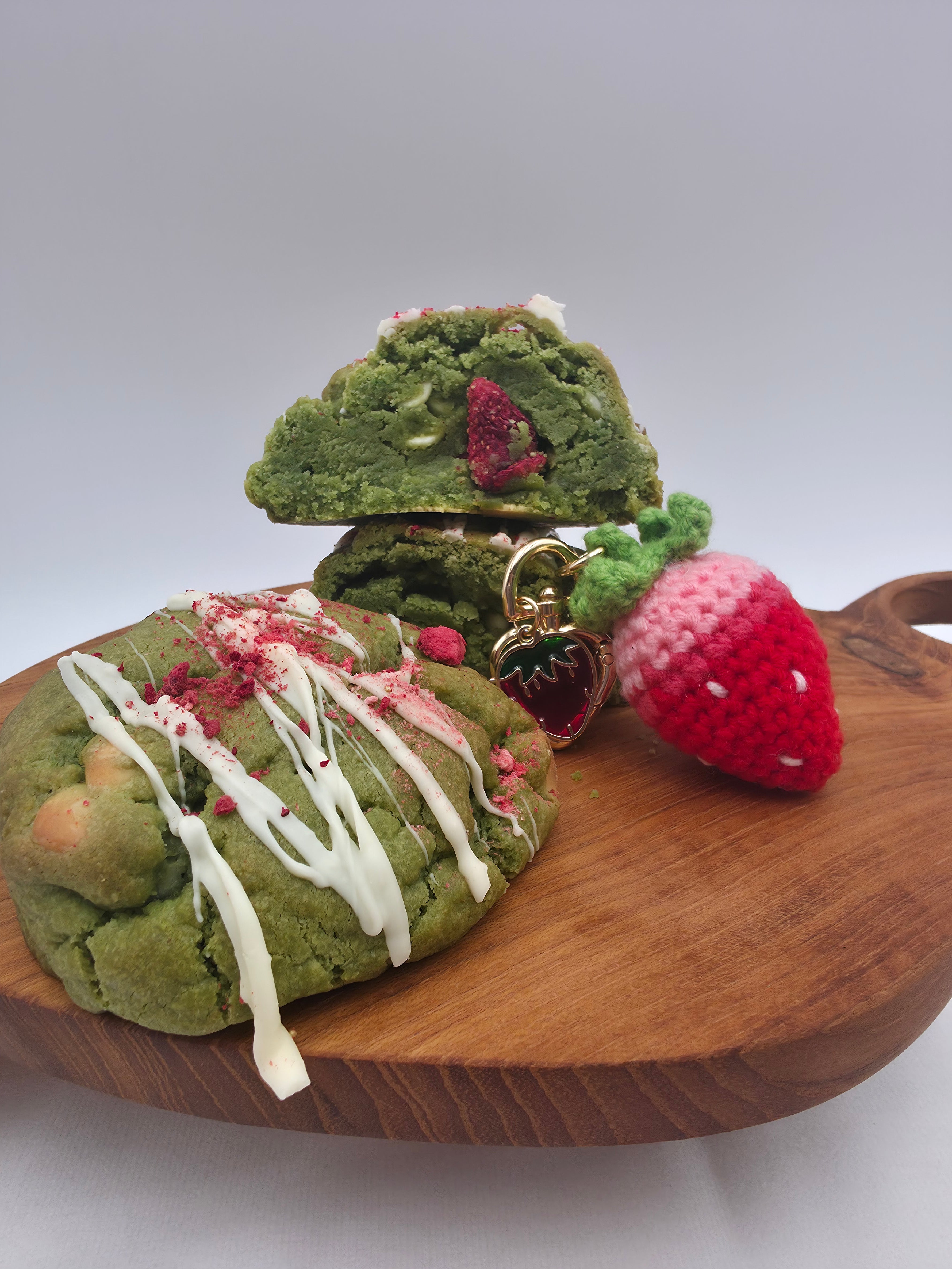 Strawberry Matcha White Choc cookie