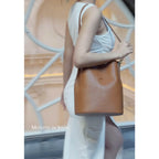 Genuine Italian Leather Bucket Shoulder Bag